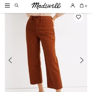 Madewell Curvy Slim Emmett Wide Leg Pants